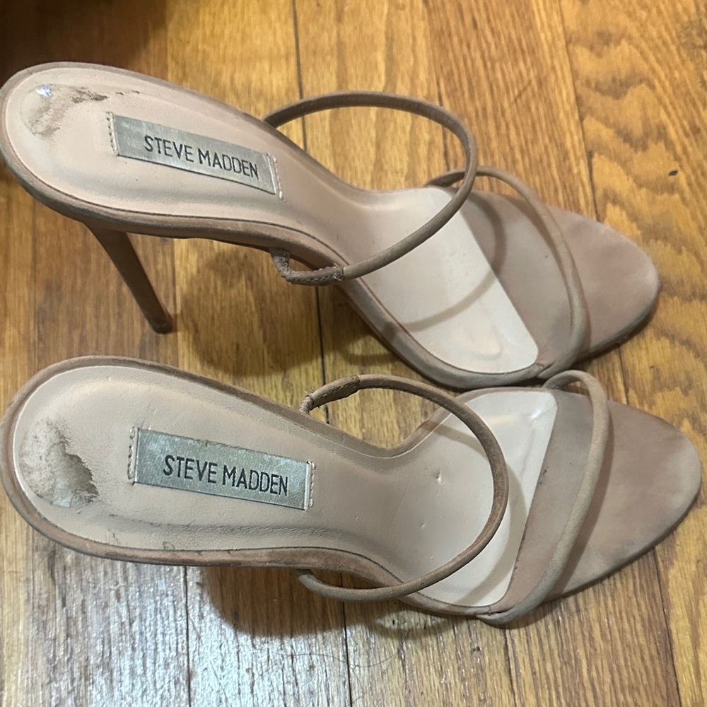 Steve Madden Nude Strappy Heels